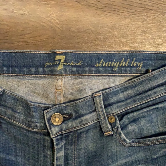 7 for All Mankind Straight Leg Jeans - Picture 6 of 7